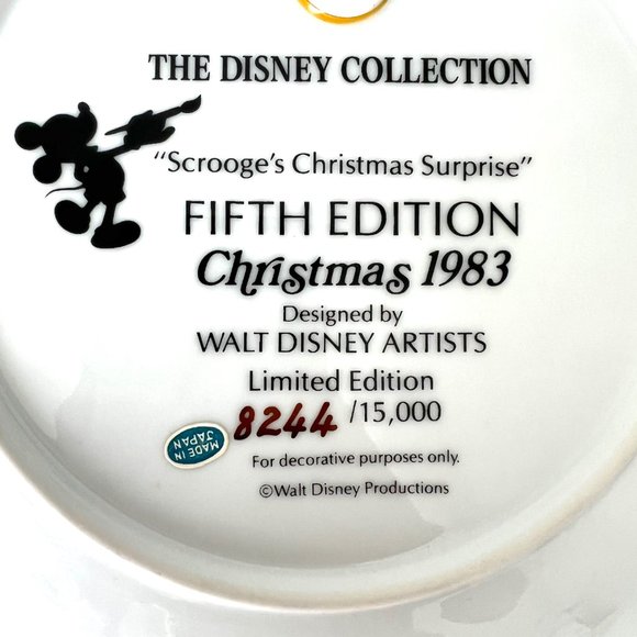 Mickey Mouse Fifth Edition 1983 "Scrooges Christmas Surprise" Limited Edition - Picture 8 of 8
